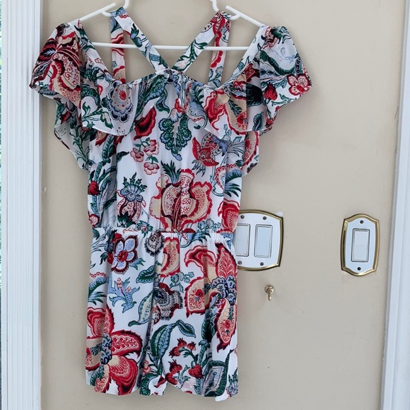 NWT Club Monaco romper floral silk - Picture 5 of 9